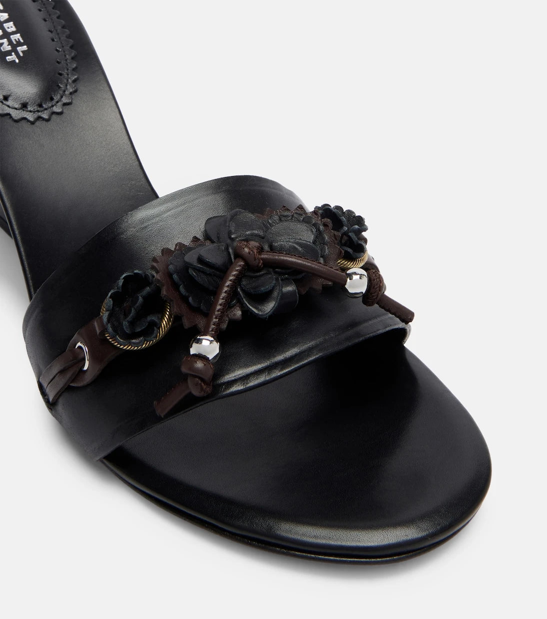 Isabel Marant - Anee embellished leather wedge mules