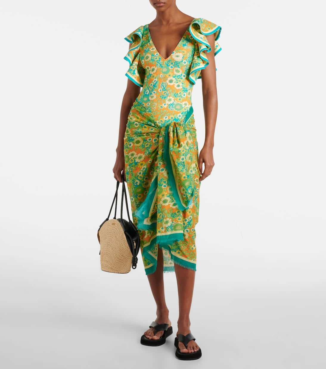 Alémais - Jeff printed cotton beach cover-up