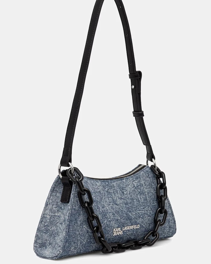 Karl Lagerfeld Jeans kadın denim baget çanta