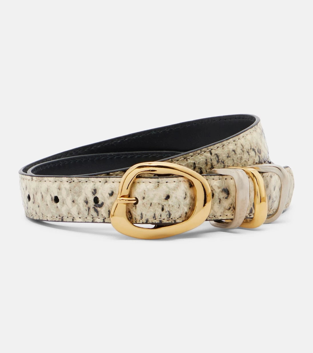 Amanu - Tugela snake-effect leather belt