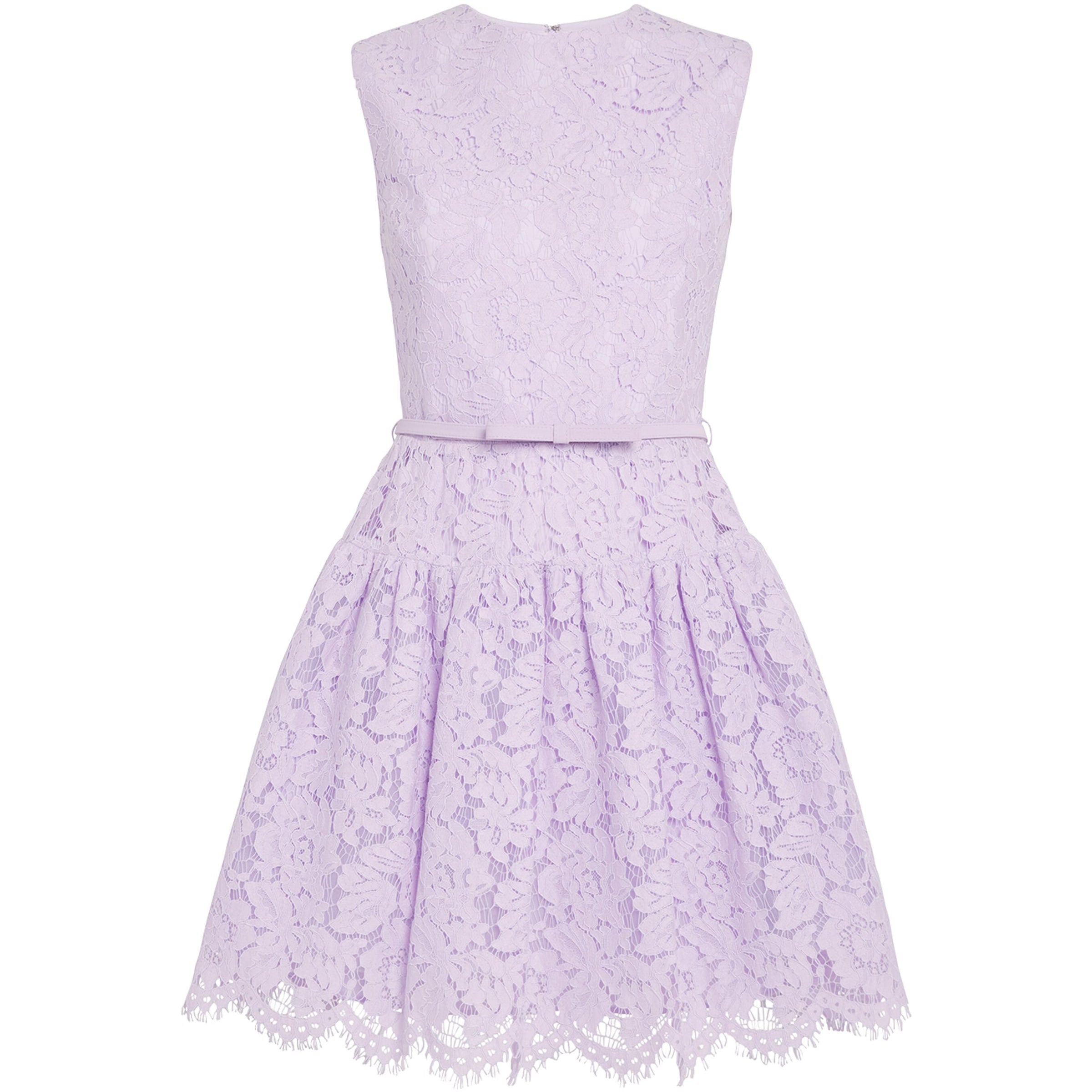 Self-Portrait Purple Lace Belted Mini Dress