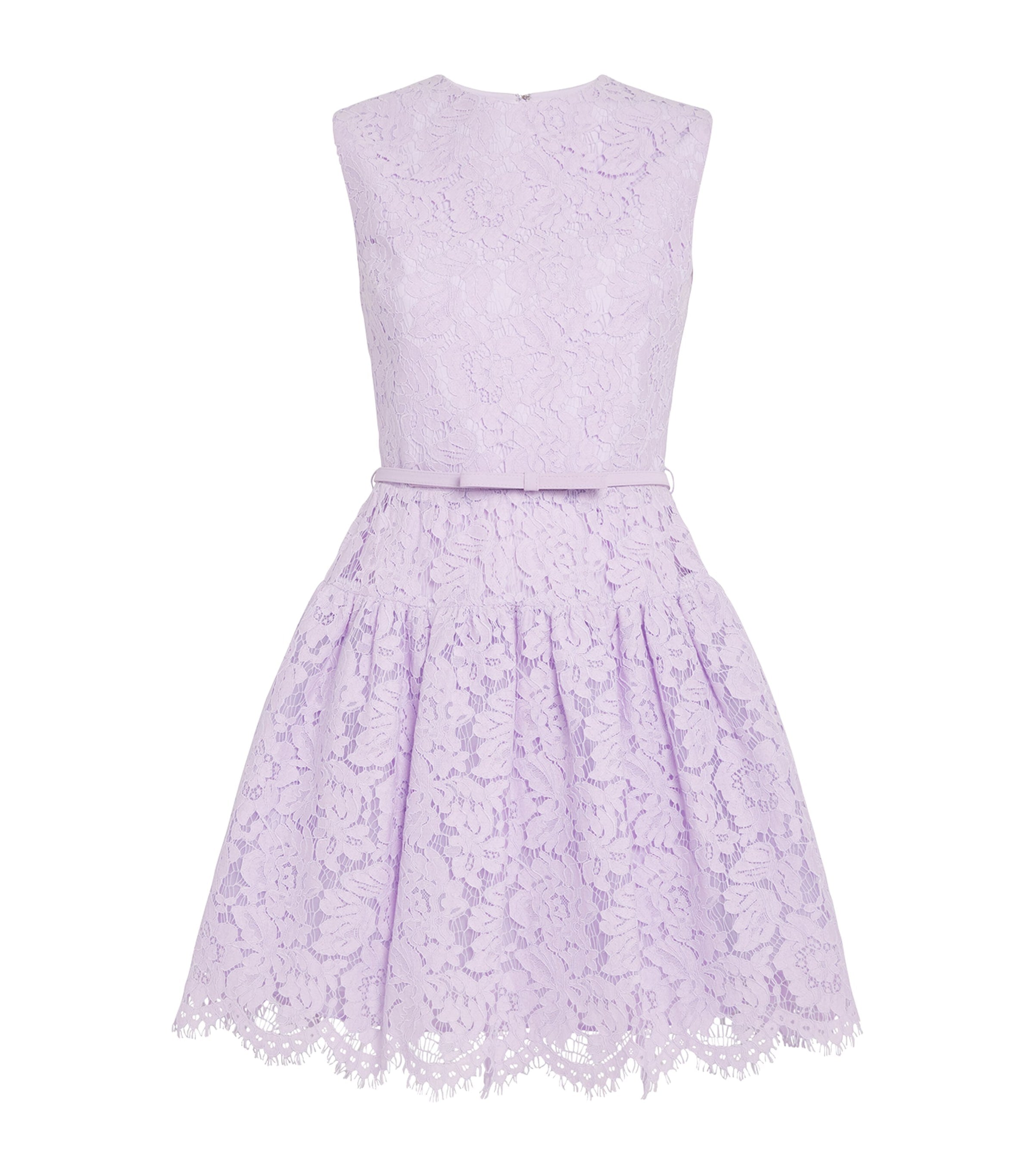 Self-Portrait Purple Lace Belted Mini Dress