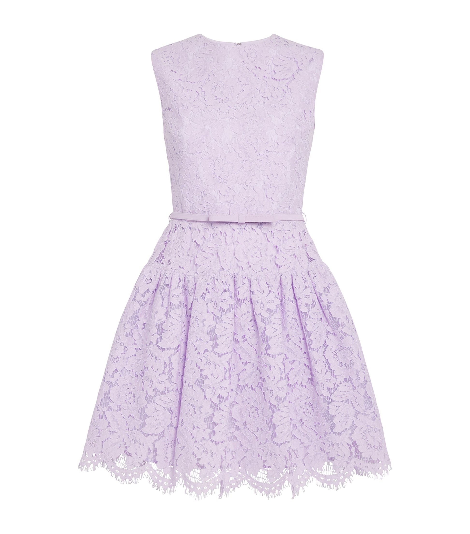 Self-Portrait Purple Lace Belted Mini Dress