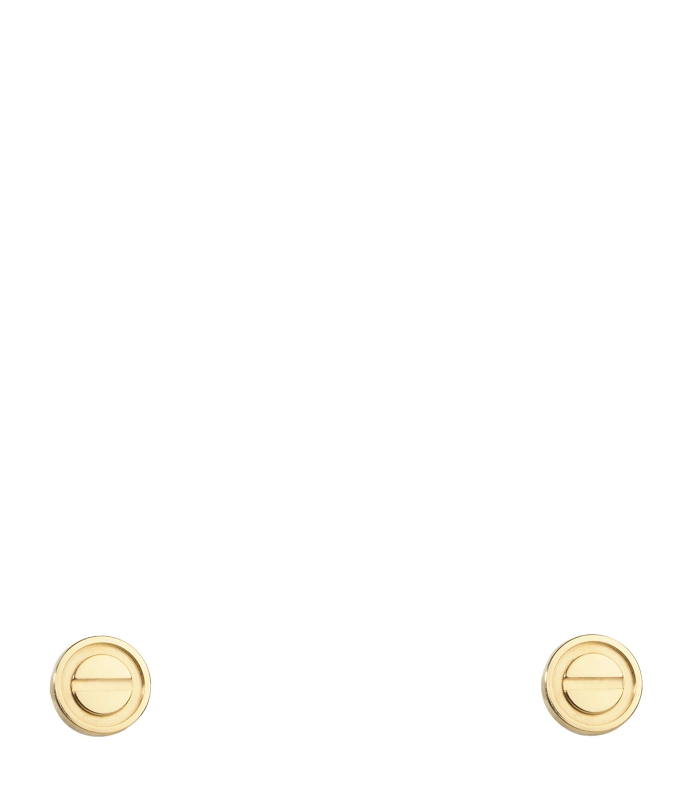 Yellow Gold LOVE Stud Earrings