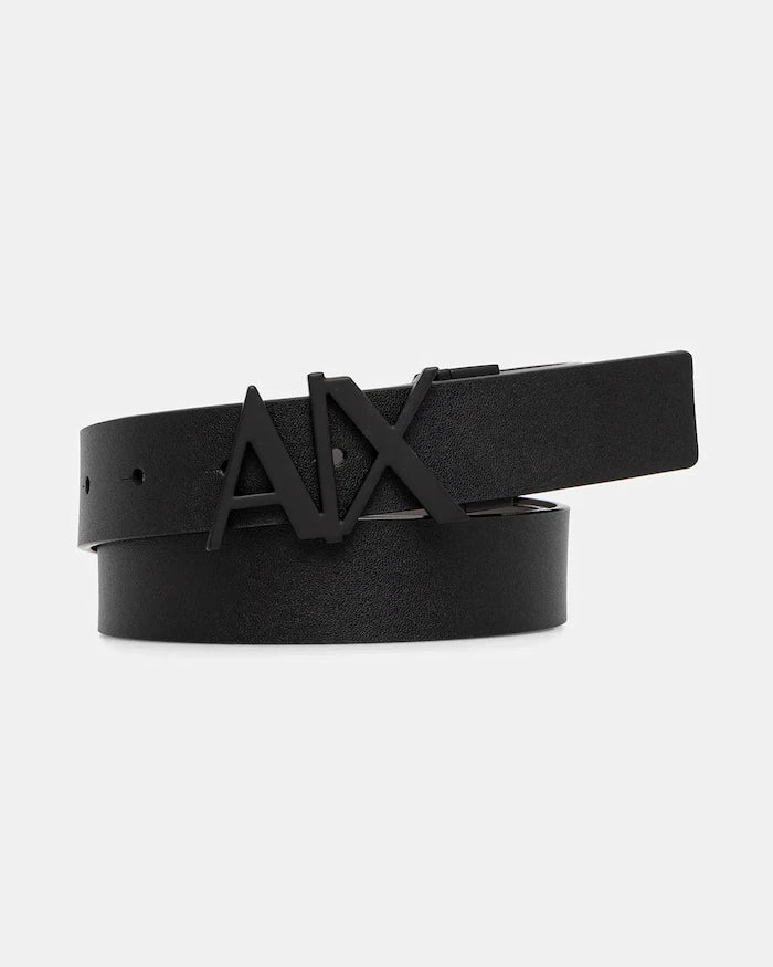 Armani Exchange çift taraflı erkek deri kemer