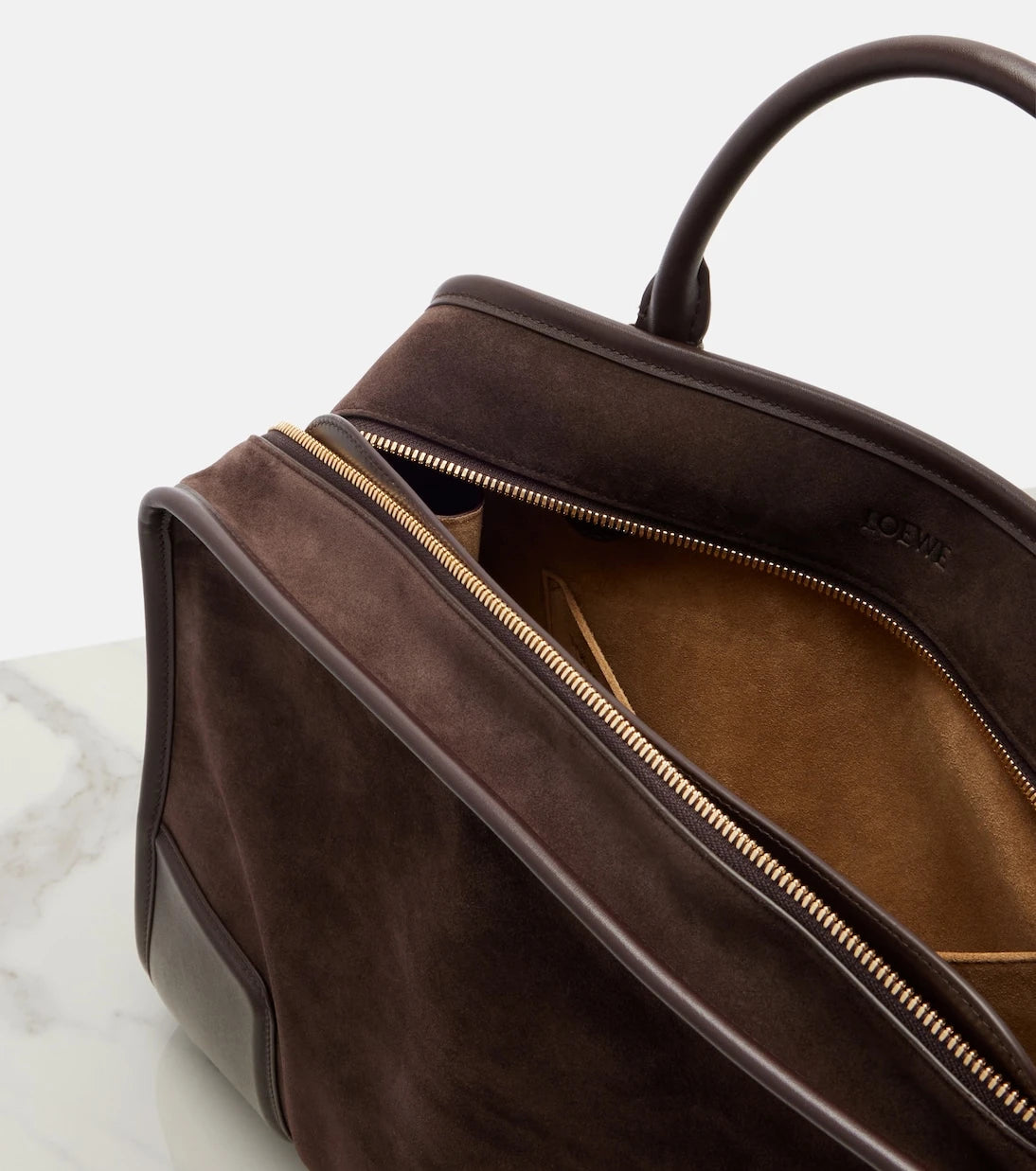 Loewe - Amazona 180 Large suede top-handle bag