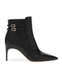 Black Leather Giordana Ankle Boots 70