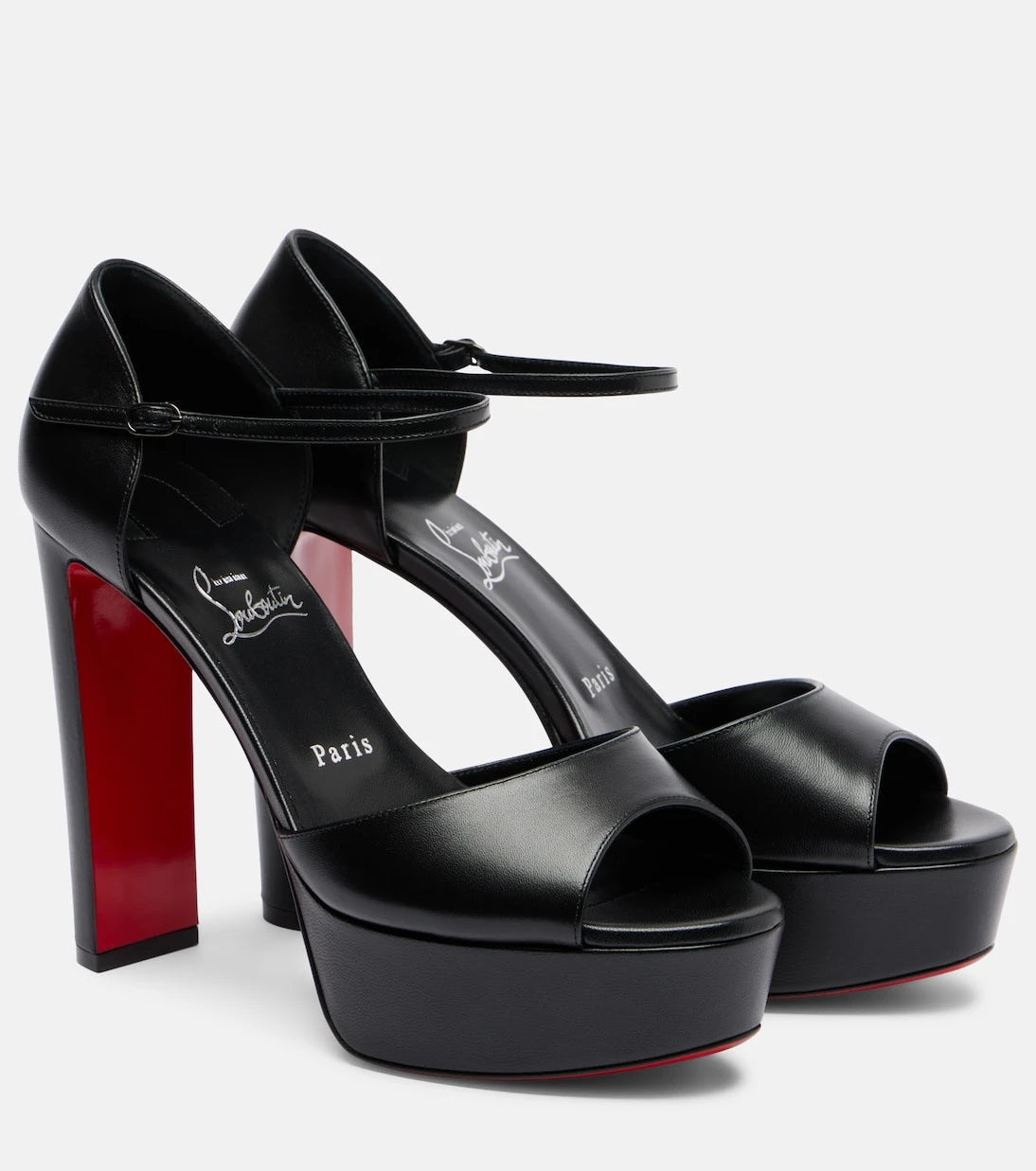Christian Louboutin - Sandaloo 130 leather platform sandals