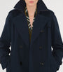 Blue Gabardine Long Waterloo Heritage Trench Coat