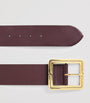 Etro Burgundy Leather Wide Belt