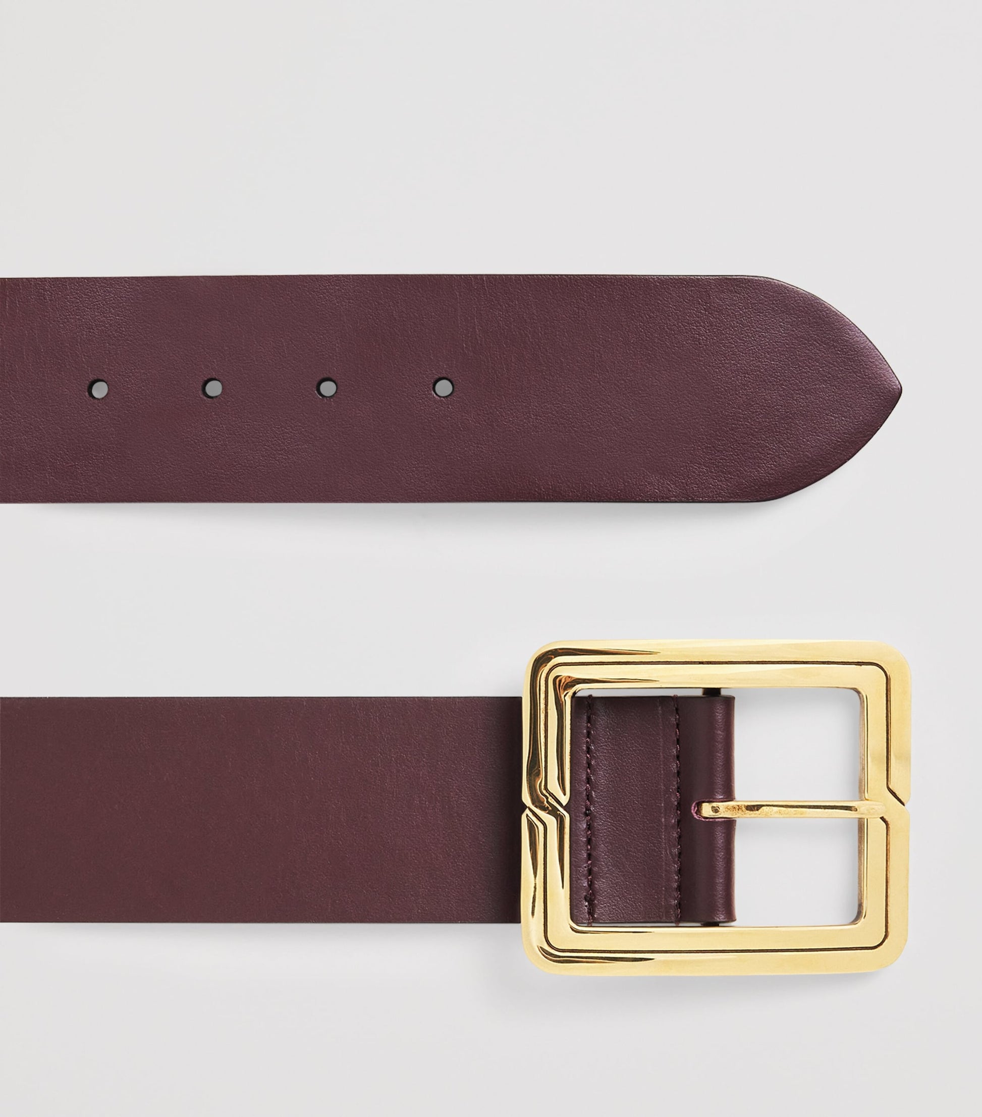 Etro Burgundy Leather Wide Belt