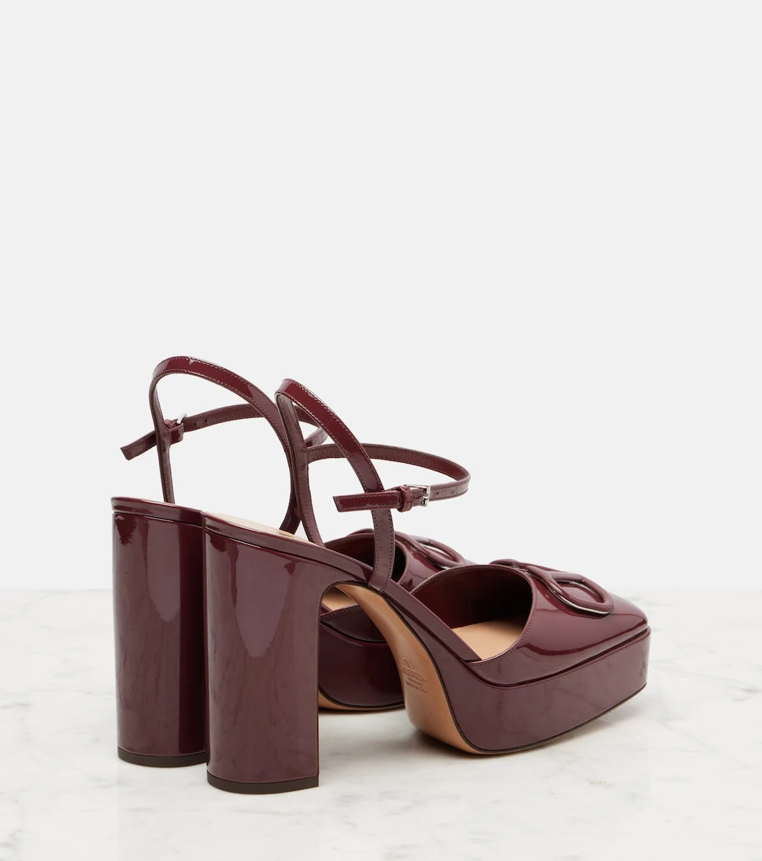 Valentino Garavani - VLogo 115 patent leather platform pumps