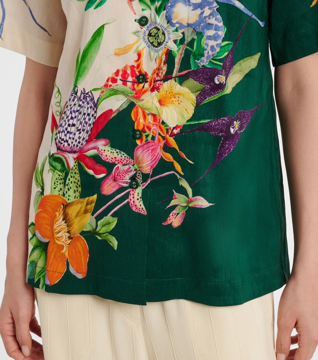 Alémais - Aggie floral linen-blend shirt