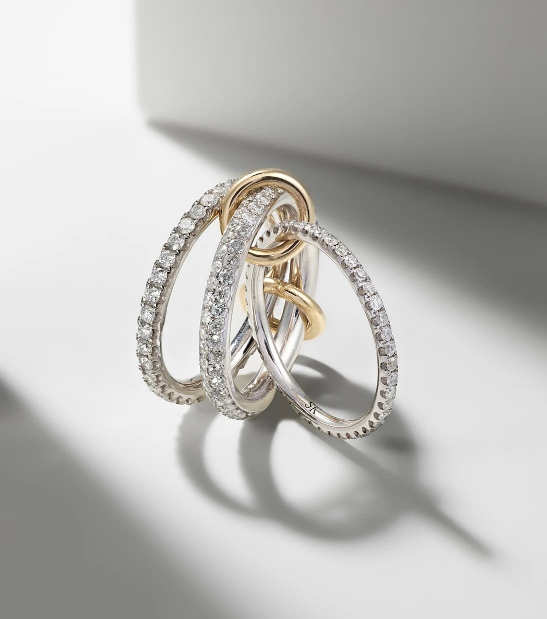 Spinelli Kilcollin - Nova sterling silver and 18kt gold ring with diamonds