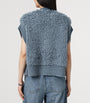 Wool-Blend Open-Front Elias Gilet SLATE BLUE