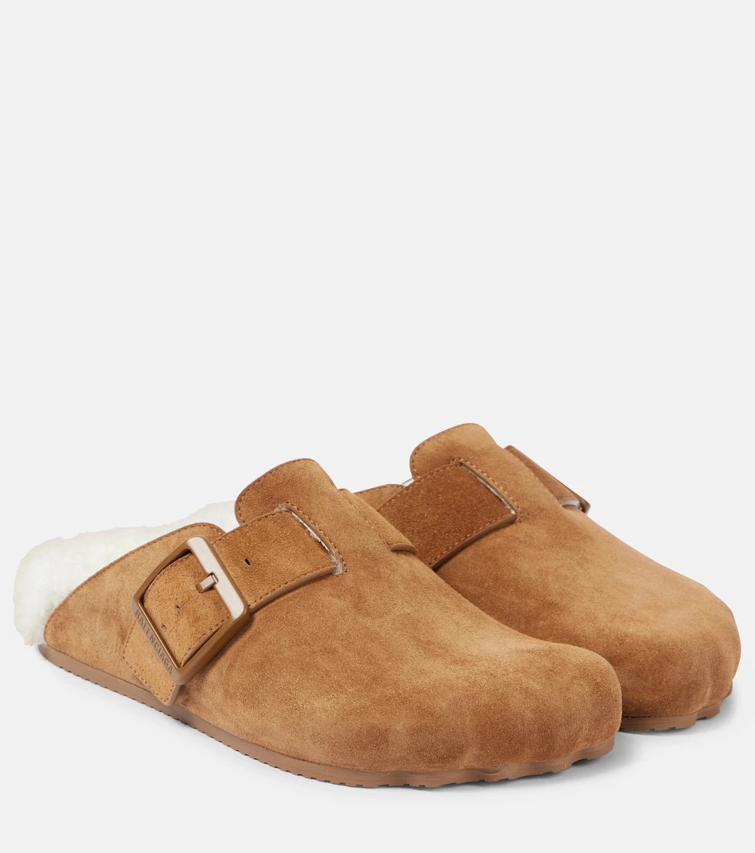 Balenciaga - Sunday shearling-lined suede mules