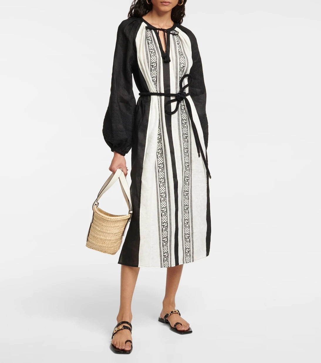 Tory Burch - Embroidered linen kaftan