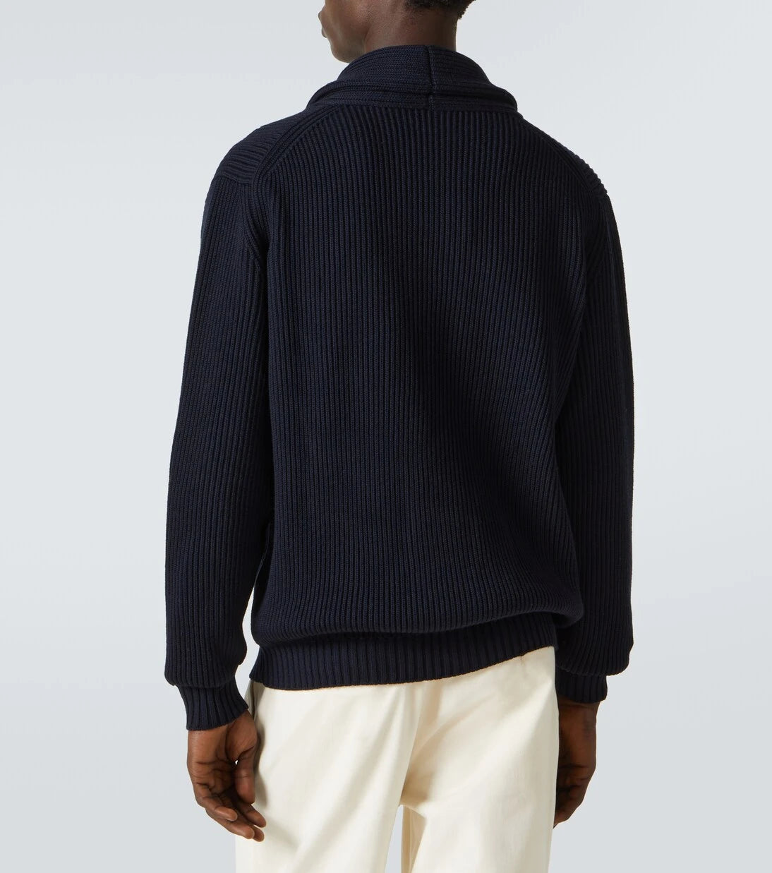 Thom Sweeney - Ribbed-knit wool cardigan