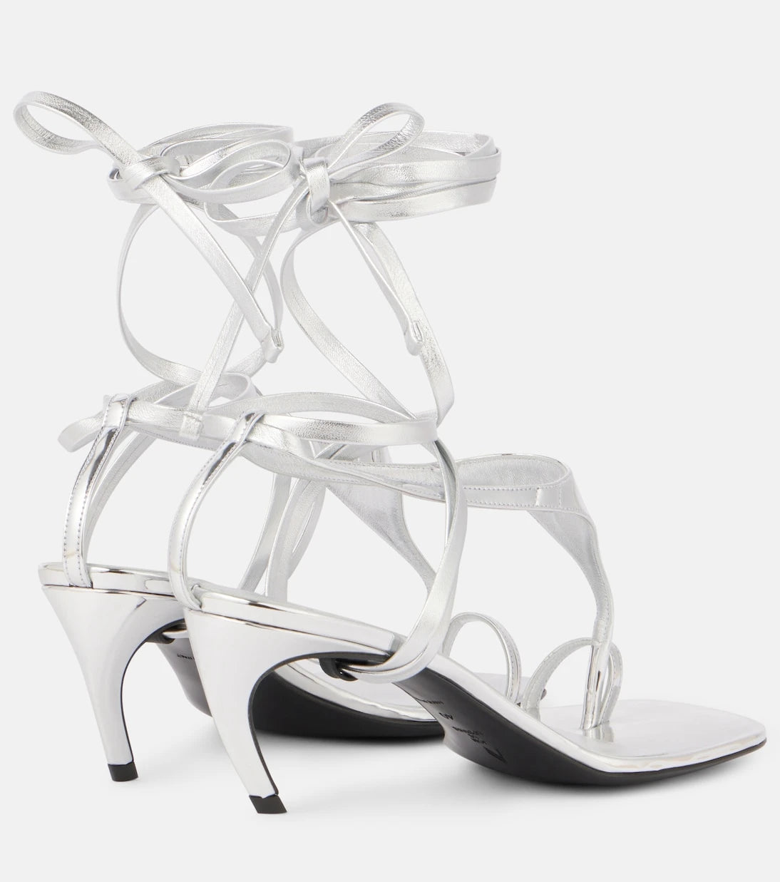The Attico - Nova 65 metallic leather thong sandals