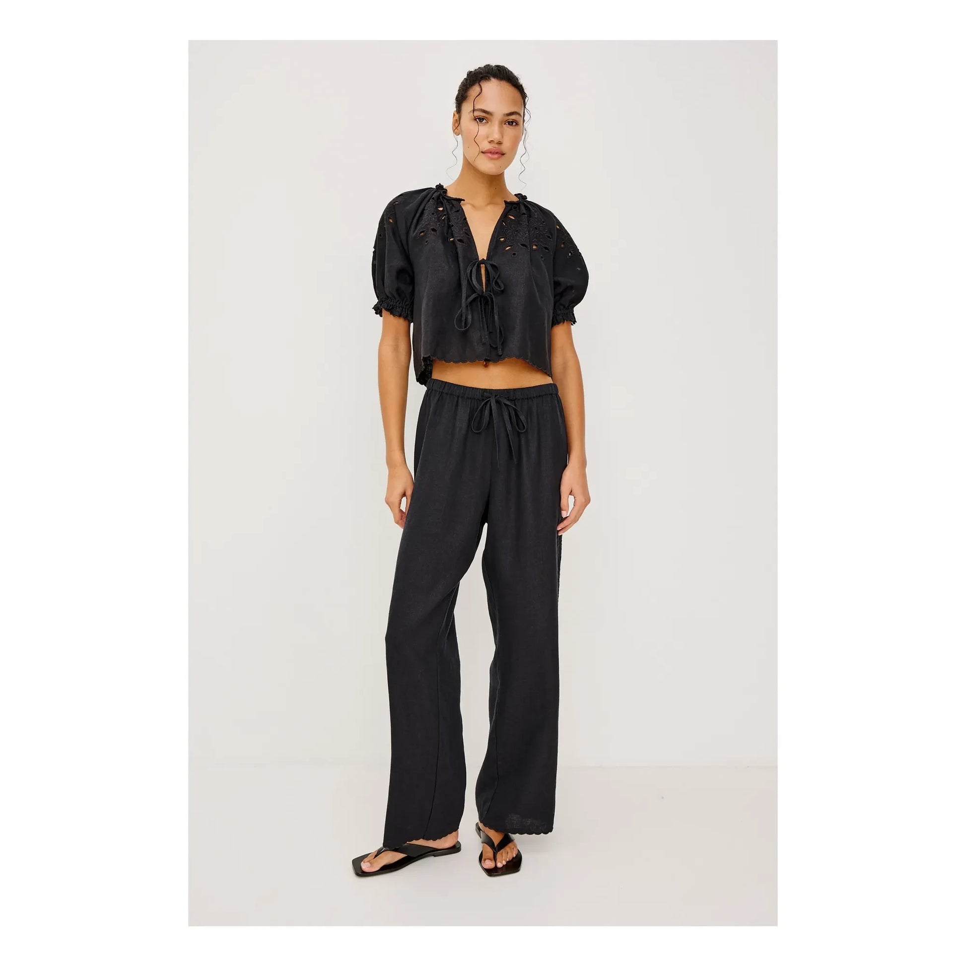 Rails - Lizbeth English Embroidery Blouse | Black