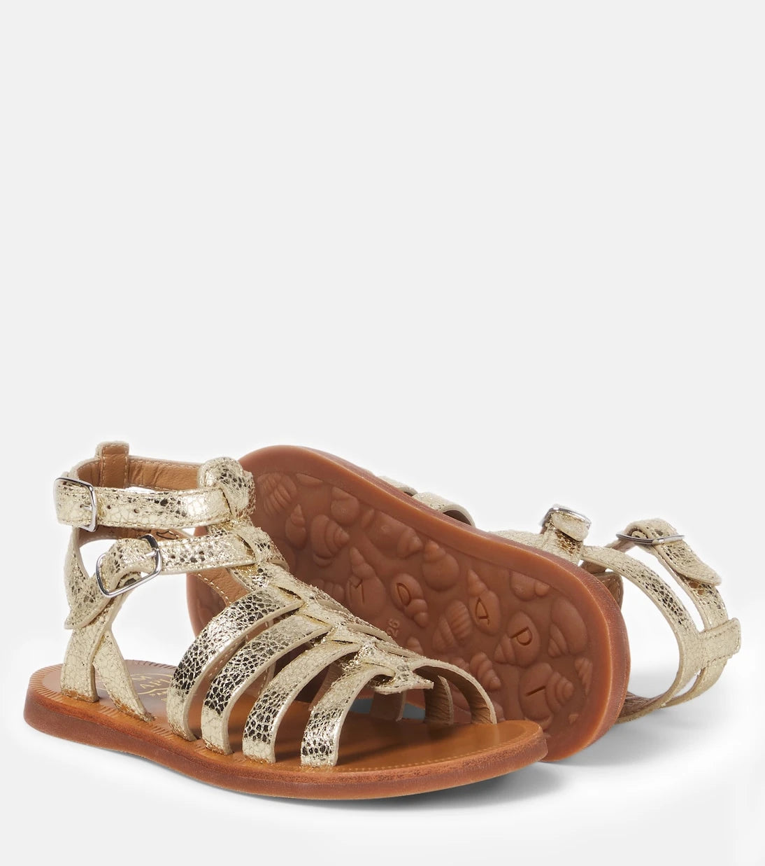 Pom d'Api - Metallic leather sandals