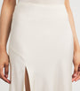 LAPOINTE Ivory Satin Midi Skirt