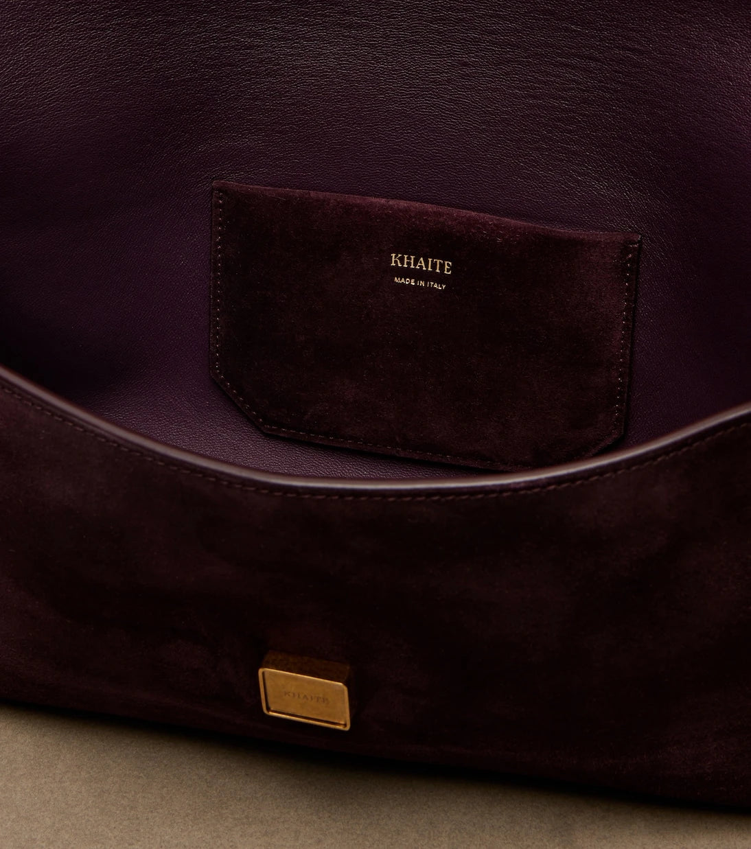 Khaite - Audrey suede clutch
