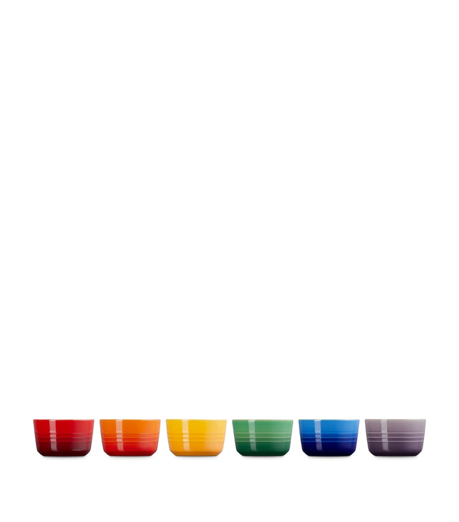 Mini Stoneware Rainbow Ramekins (Set of 6)
