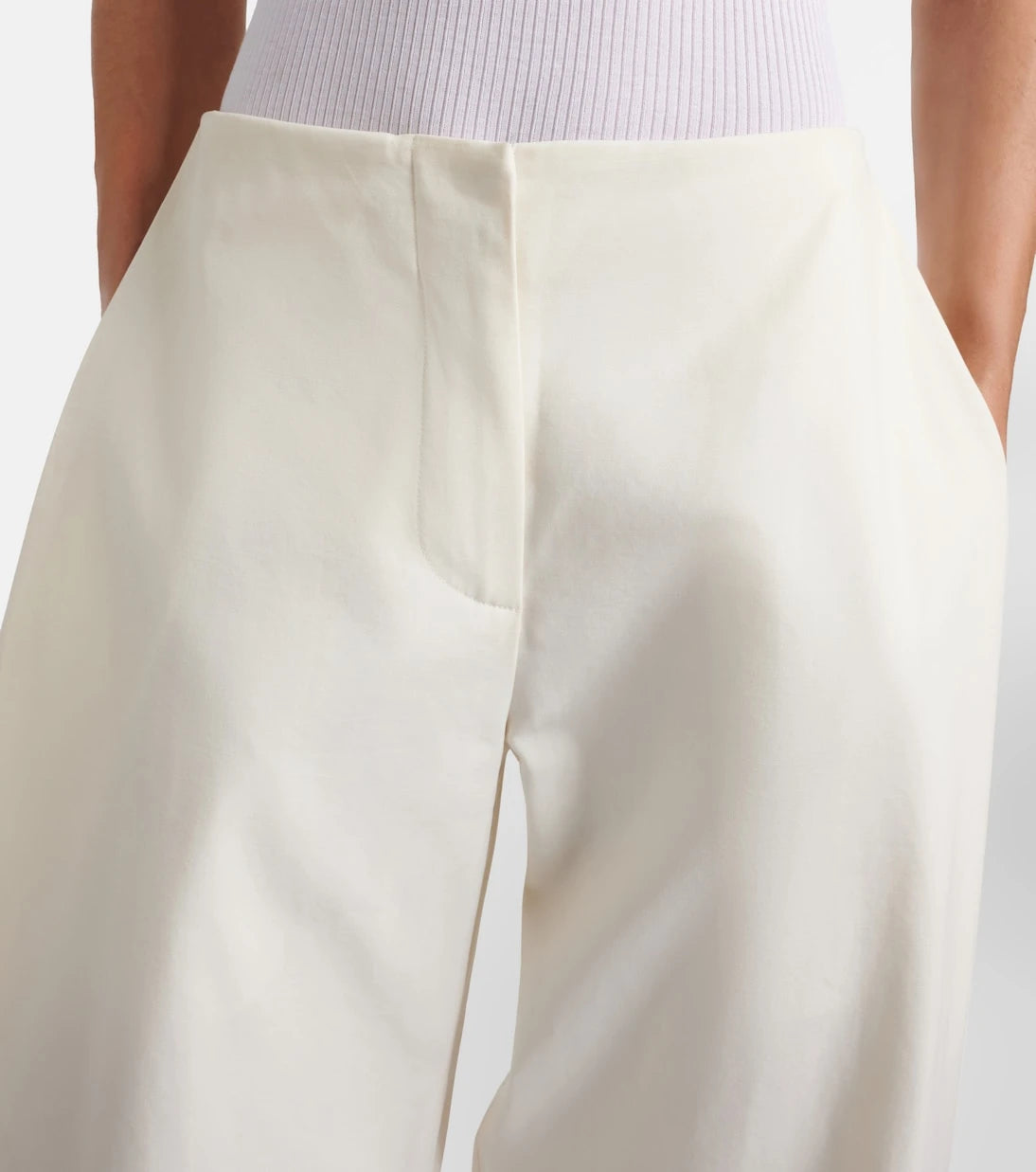 The Row - Galileo cotton and silk barrel-leg pants