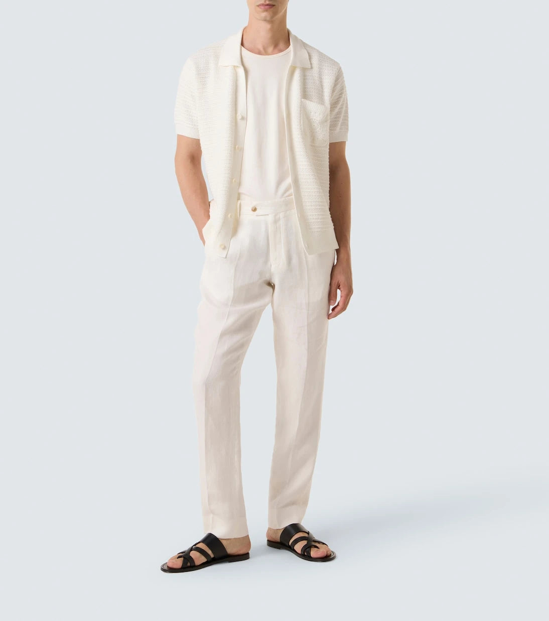 Frescobol Carioca - César crochet cotton shirt