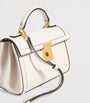 Demellier Ivory Leather Paris Top-Handle Bag