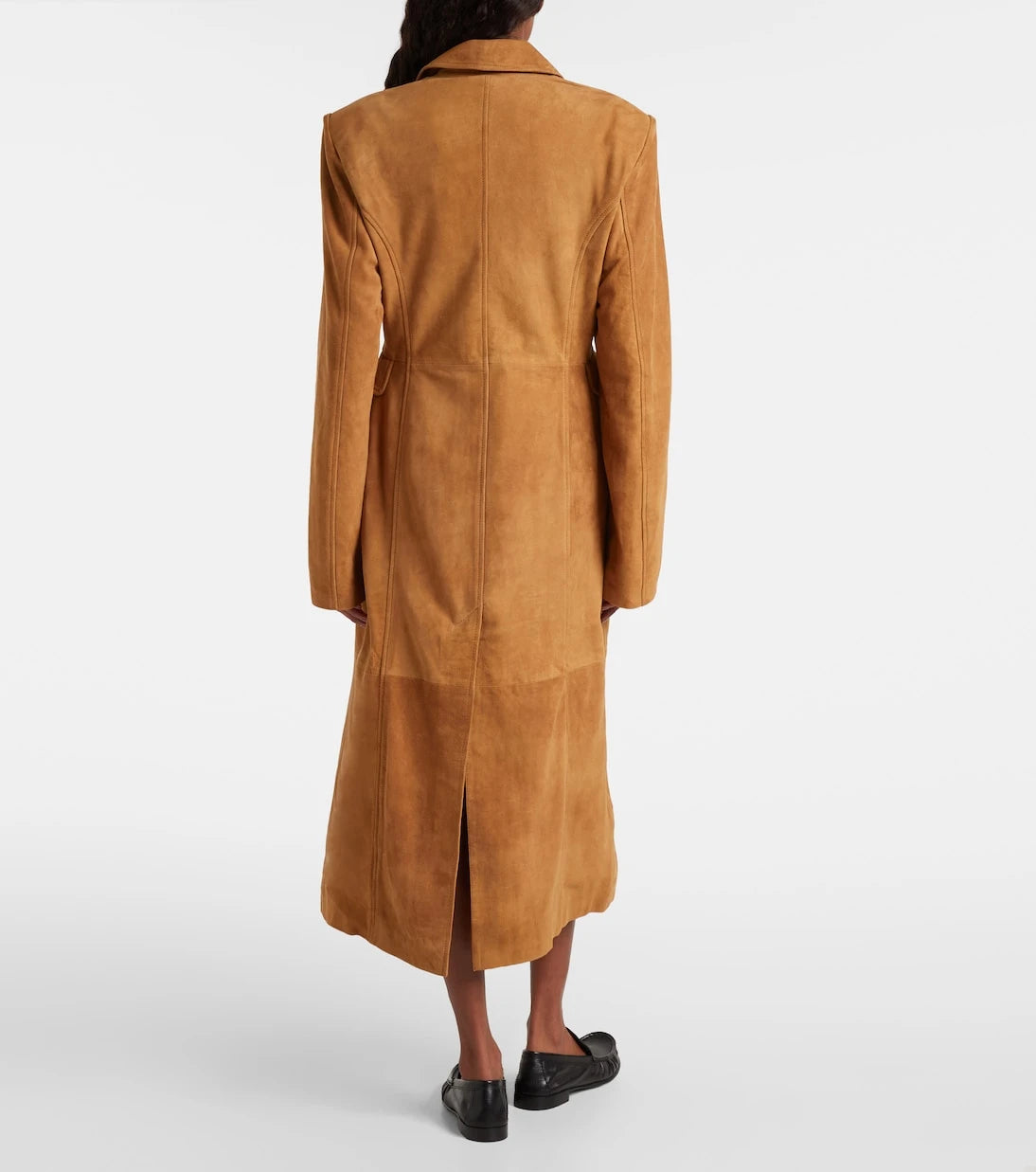 Rotate - Double-breasted suede coat