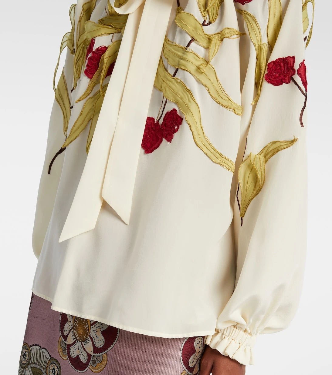 La DoubleJ - Cerere embroidered silk blouse