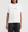 Victoria Beckham White Organic Cotton Slogan T-Shirt