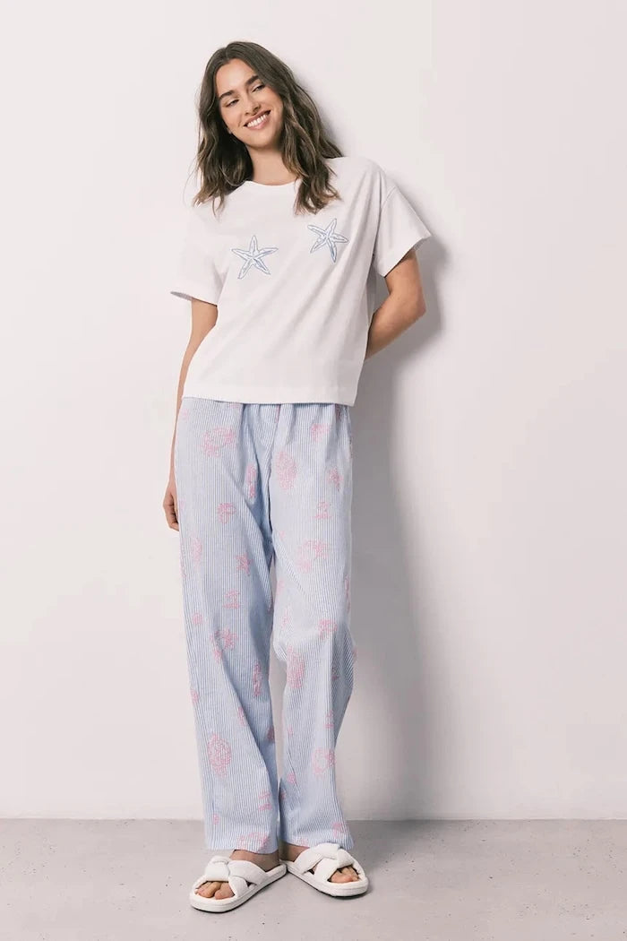 women'secret kadın pamuklu iki parçalı pijama