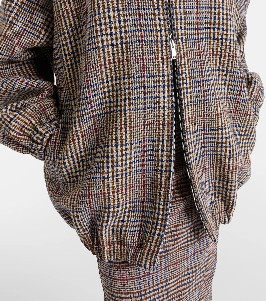 The Frankie Shop - Baxter checked wool-blend blouson jacket