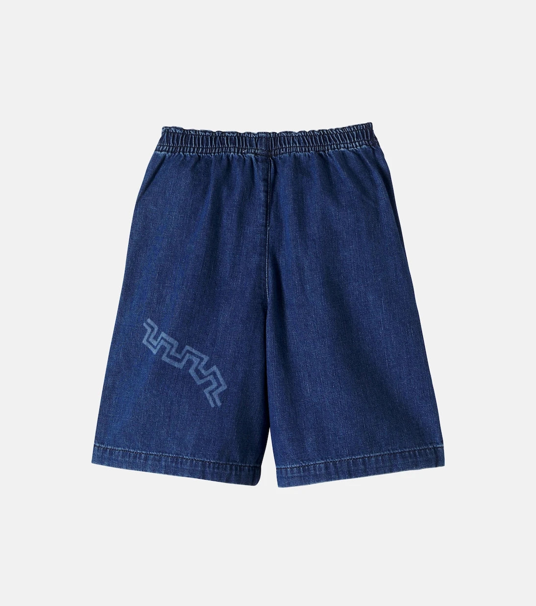 Versace Kids - Printed denim shorts
