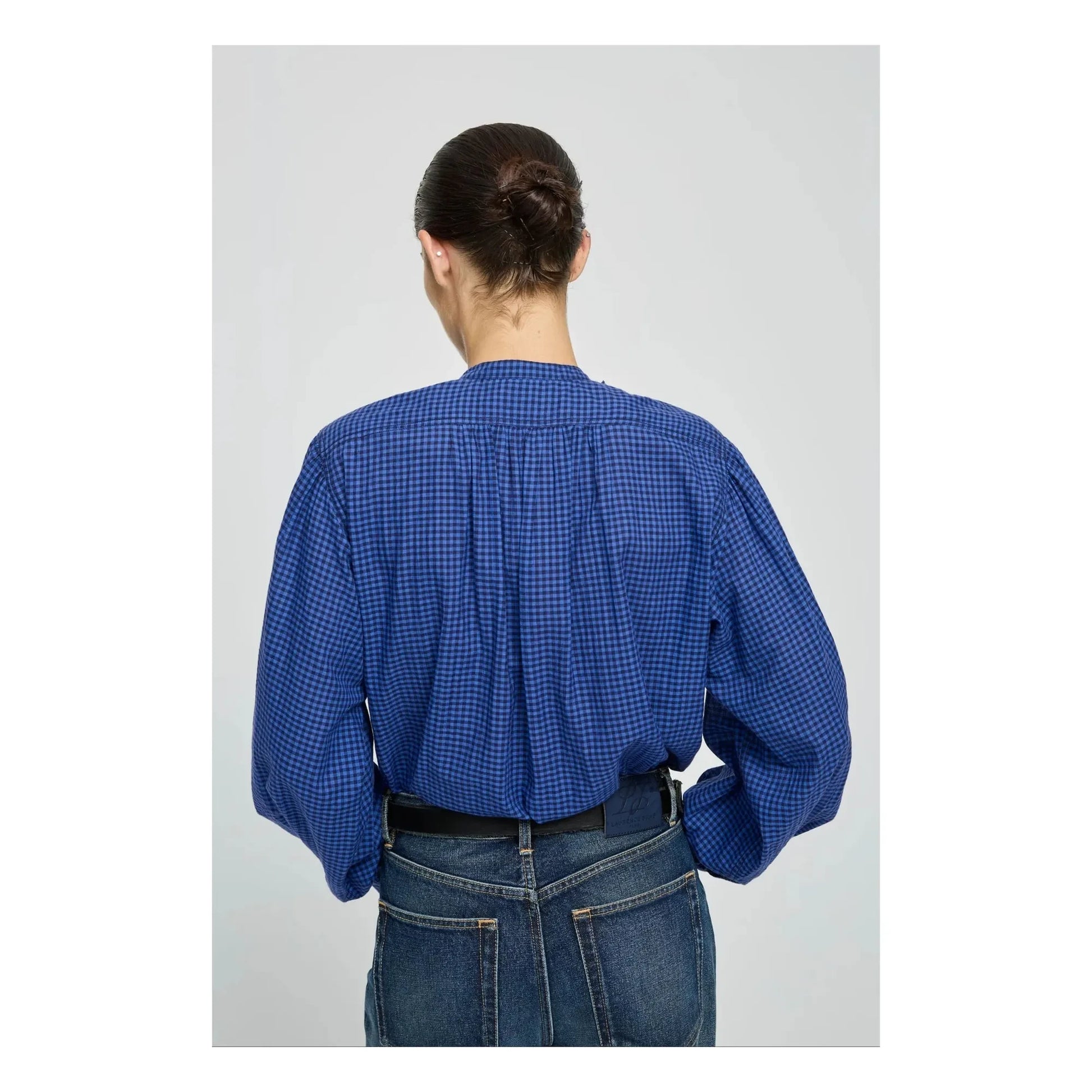 Laurence Bras - Magrita Cotton Gingham Blouse | Blue