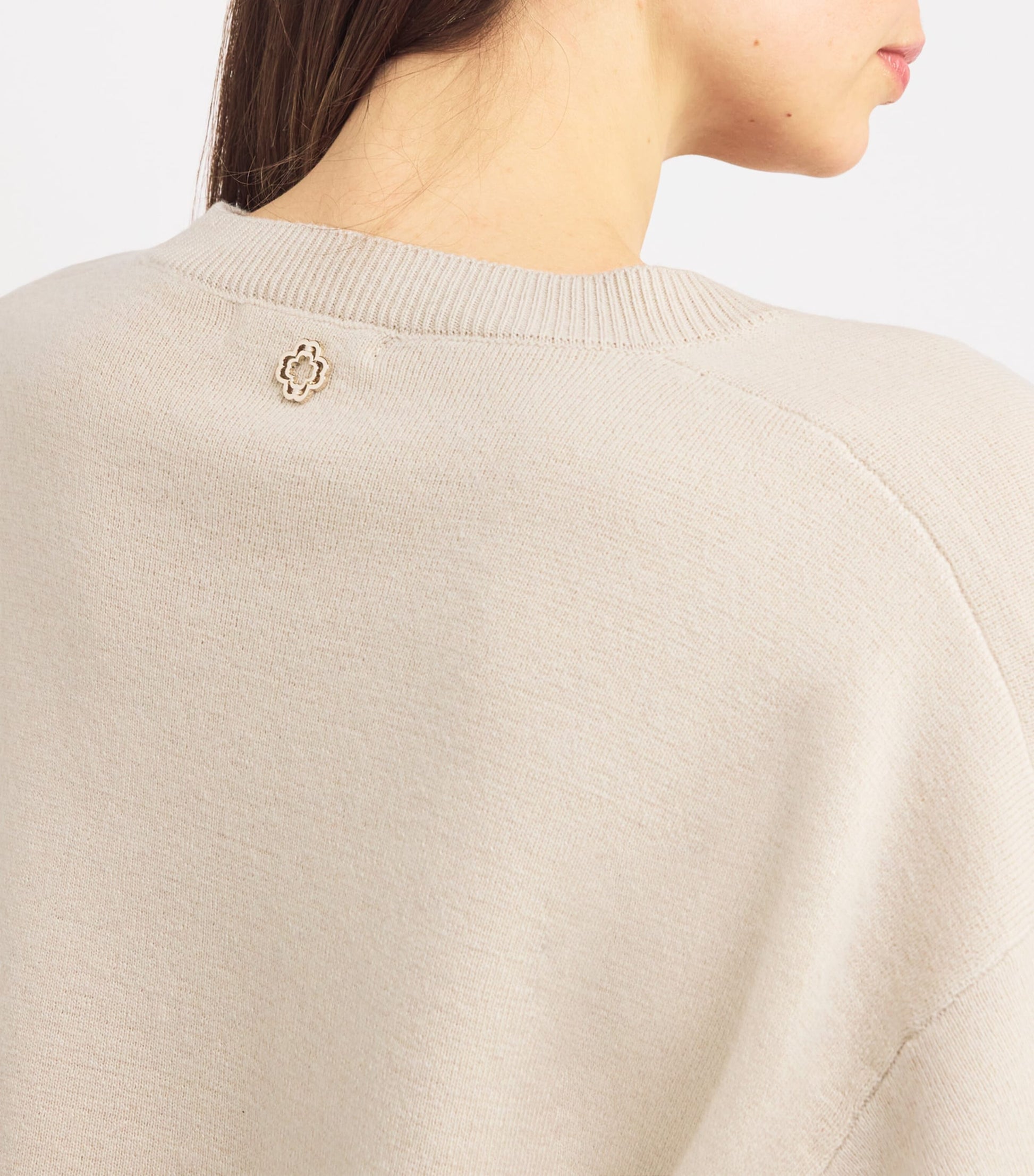 Neutral V-Neck Sweater