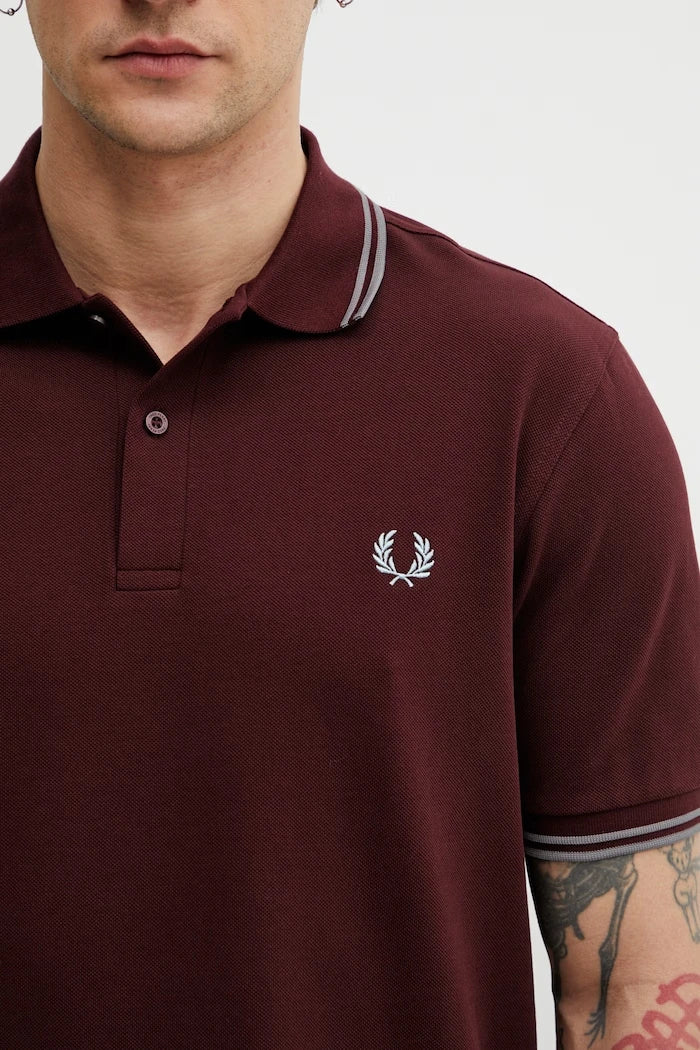 Fred Perry тениска с яка мъжка от памук