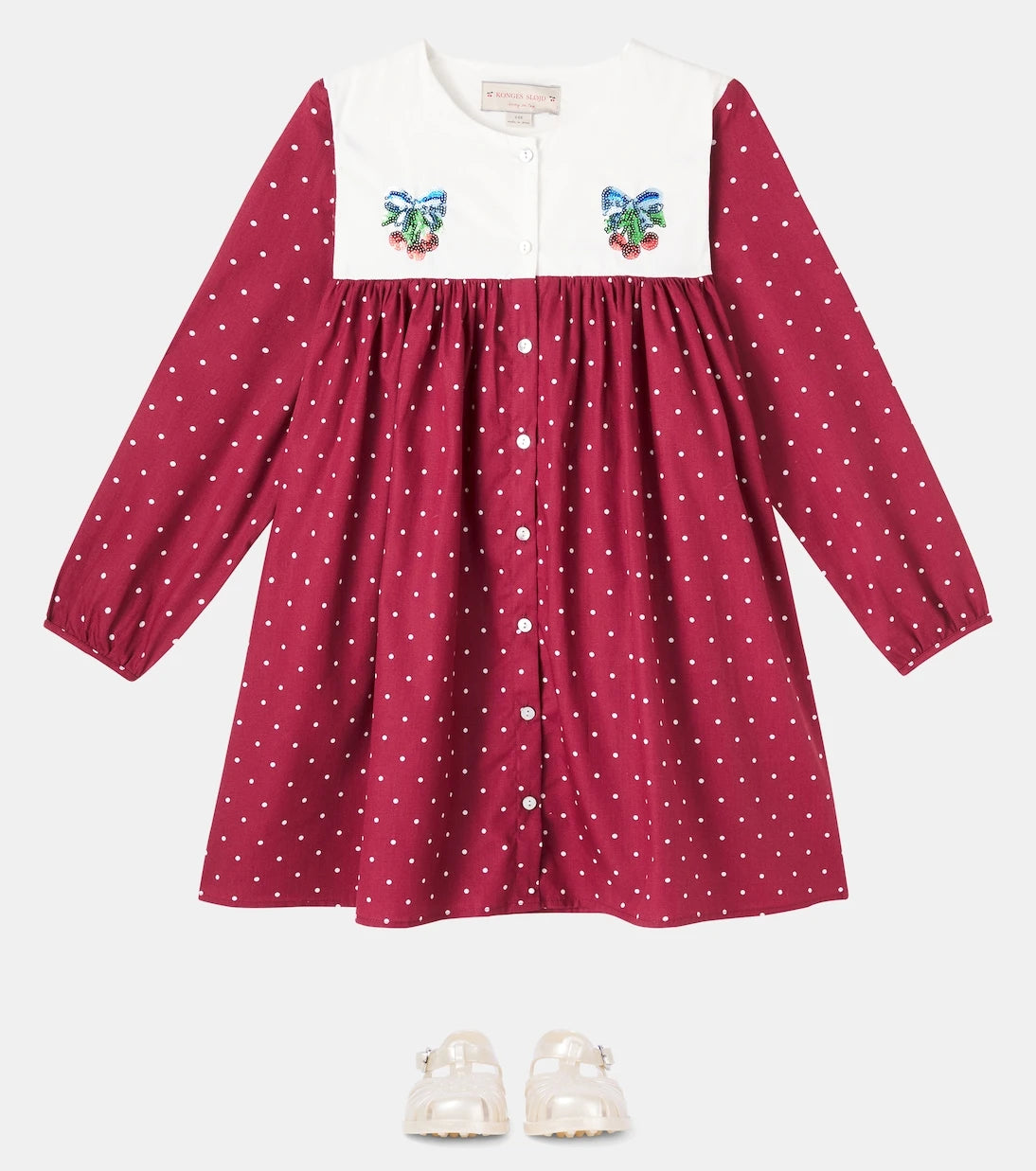 Konges Sløjd - Muna polka-dot sequined cotton dress