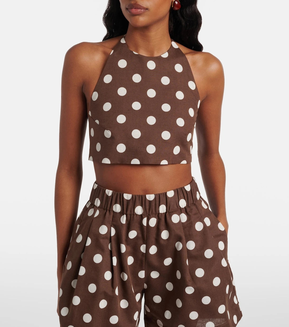 Asceno - Marseille linen and cotton crop top
