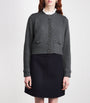 Sandro Paris Black Ruffled-Collar Cardigan