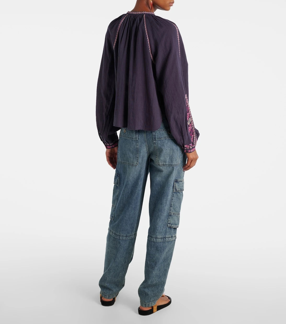 Marant Etoile - بلوزة Lynne قطنية مطرزة