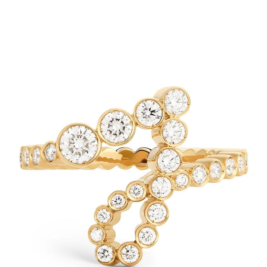 Sophie Bille Brahe Yellow Gold and Diamond Ensemble ‘J’ Ring