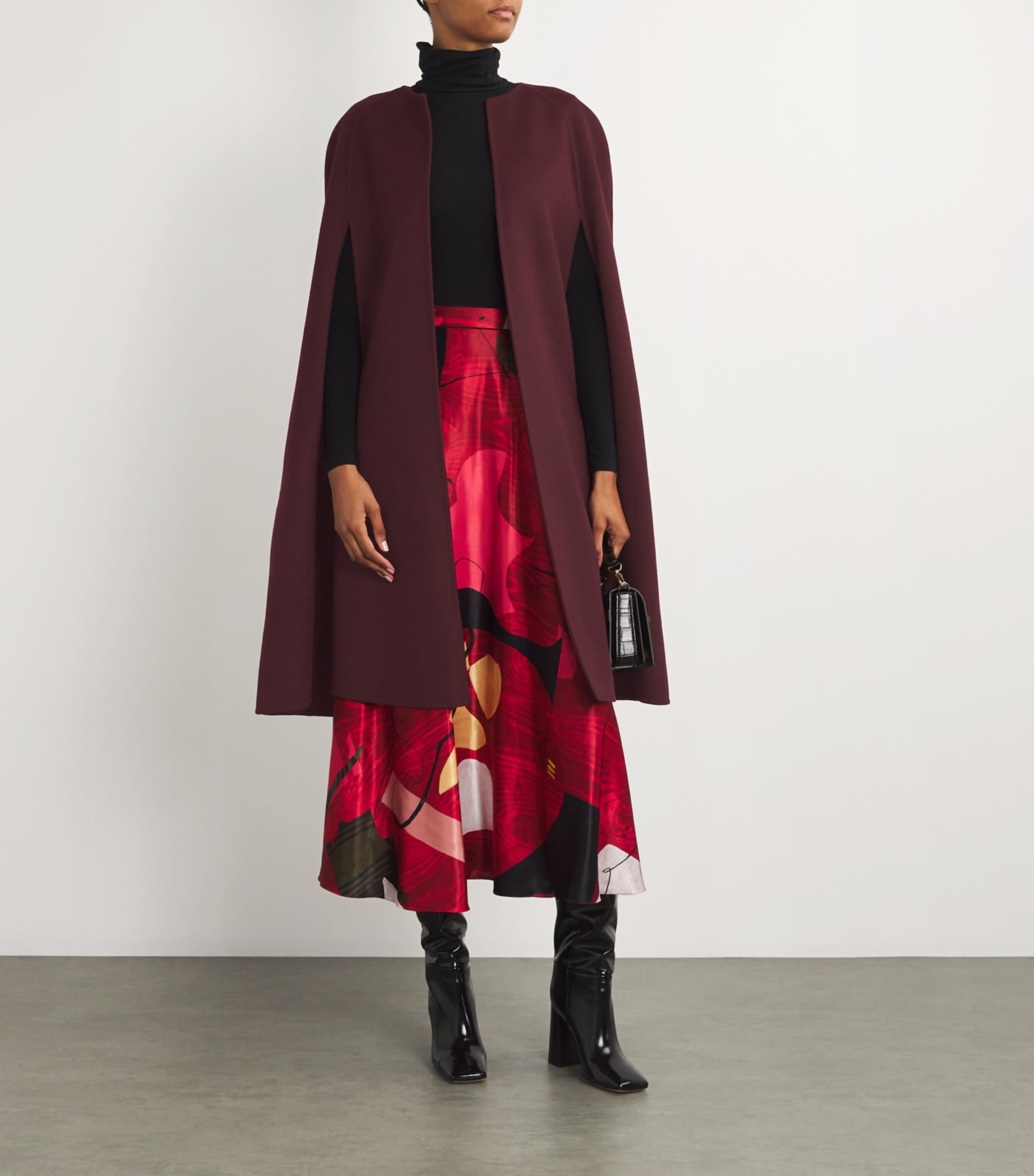 Burgundy Cashmere Monceau Cape