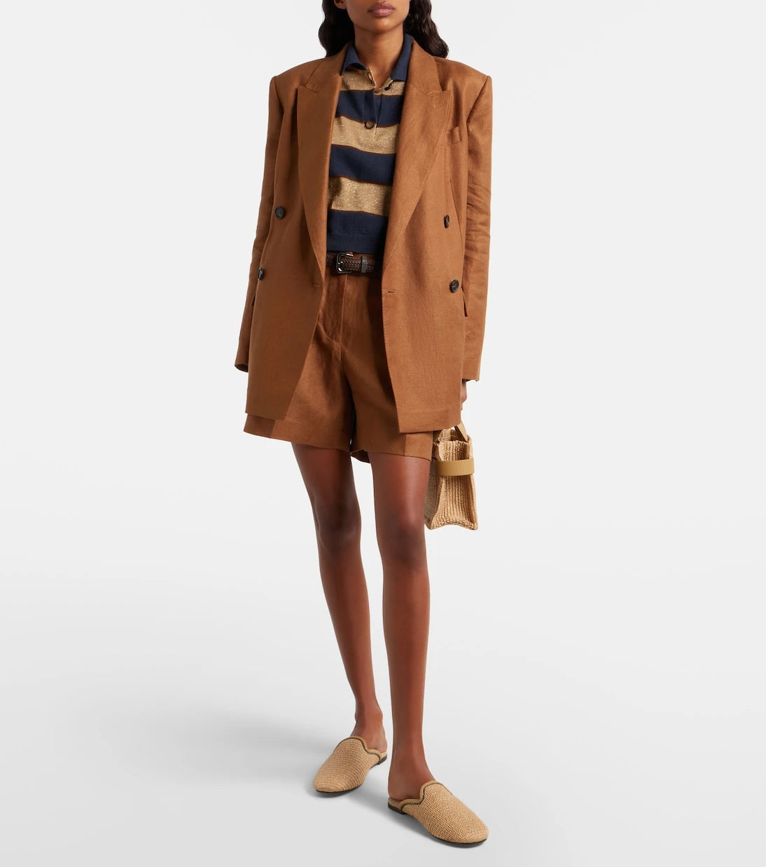 Brunello Cucinelli - Double-breasted linen blazer