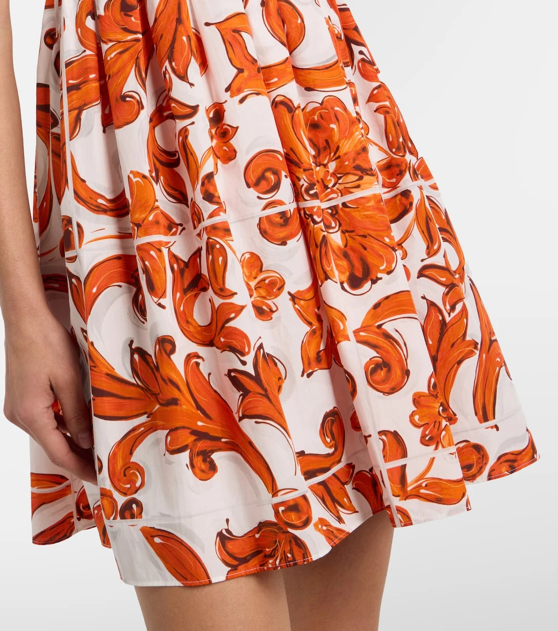 Dolce&Gabbana - Majolica cotton poplin minidress