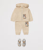 Burberry Kids Cotton Check-Label Sweatpants (6-24 Months)