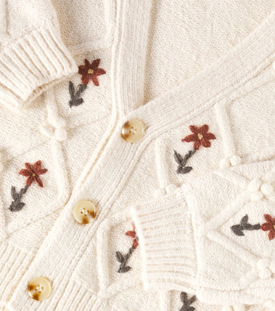 Rylee + Cru - Boxy embroidered cardigan